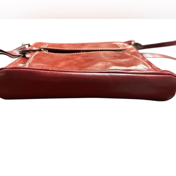 Giani Bernini Vintage Red Leather Woman’s Crossbody Shoulder Bag - Picture 10 of 13